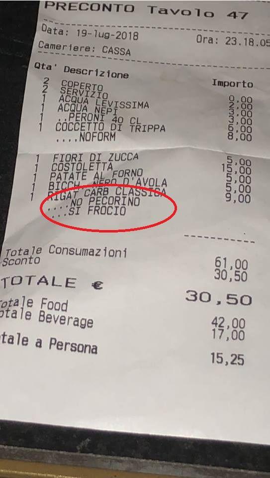 Roma, scritta omofoba sul conto: locale licenzia cameriere dopo le polemiche