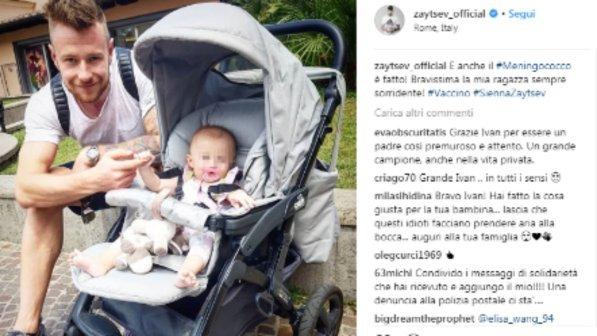 Zaytsev vaccina la figlia e lo scrive su Facebook: raffica di insulti dai no vax