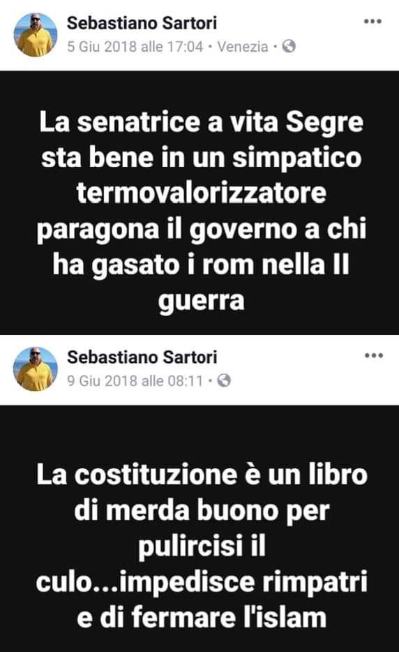 Venezia, frasi xenofobe di un docente su Facebook: "Termovalorizzatore per Liliana Segre" | Bussetti invia ispettori