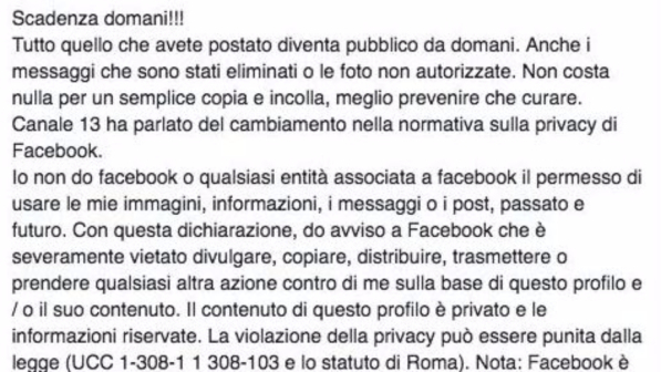 bufala facebook
