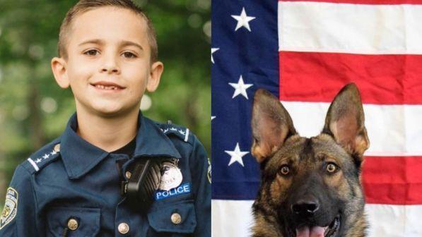 Usa, bambino di 9 anni raccoglie 90mila dollari per comprare giubbotti antiproiettili ai cani poliziotto