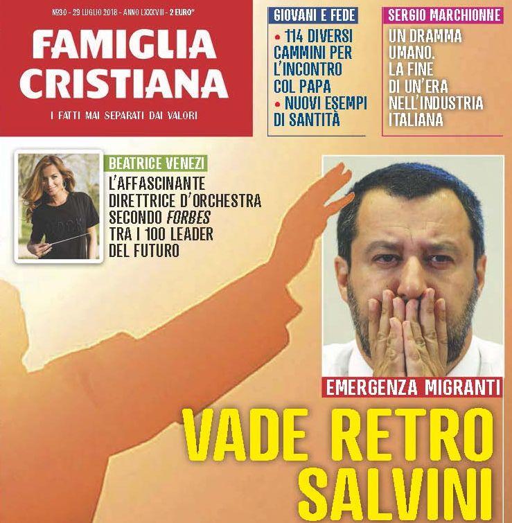 Salvini: "Famiglia Cristiana mi vede come Satana? Pessimo gusto"