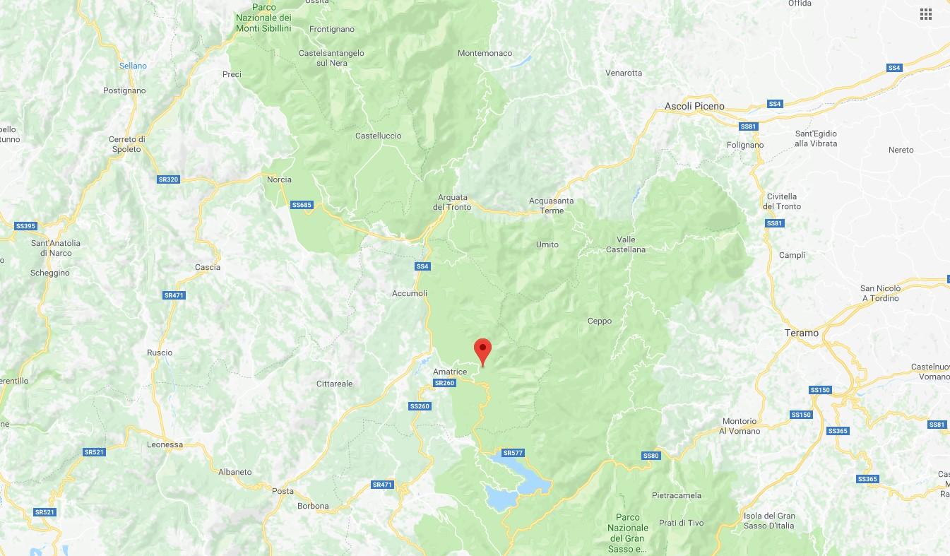 Forte scossa di terremoto vicino ad Amatrice: magnitudo 4.0