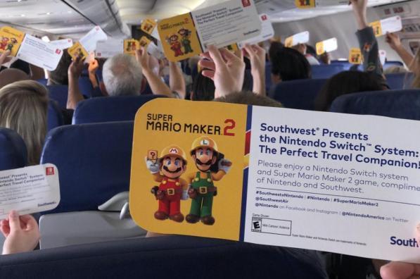 Usa, compagnia aerea dona Switch e Super Mario Maker 2 ai passeggeri