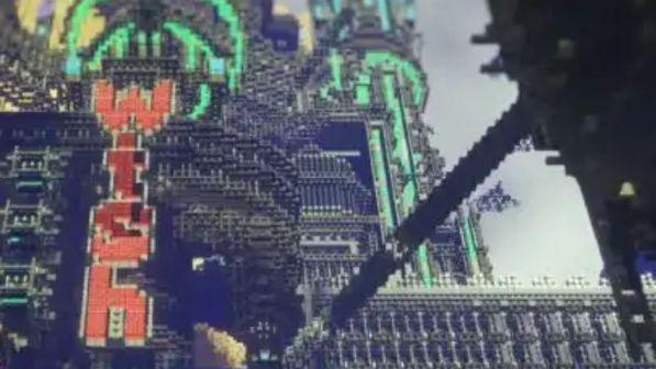 Minecraft, un giocatore ha costruito una città in stile cyberpunk