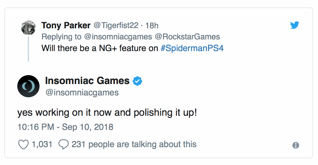 Marvel's Spider-Man si aggiornerà con la modalità New Game Plus