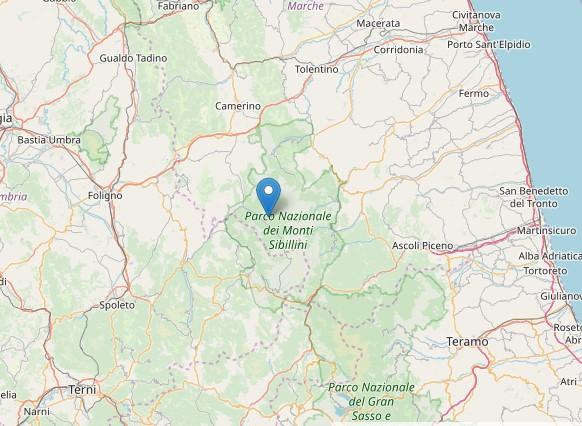 Scossa di terremoto nel Maceratese nella notte: magnitudo 3.1