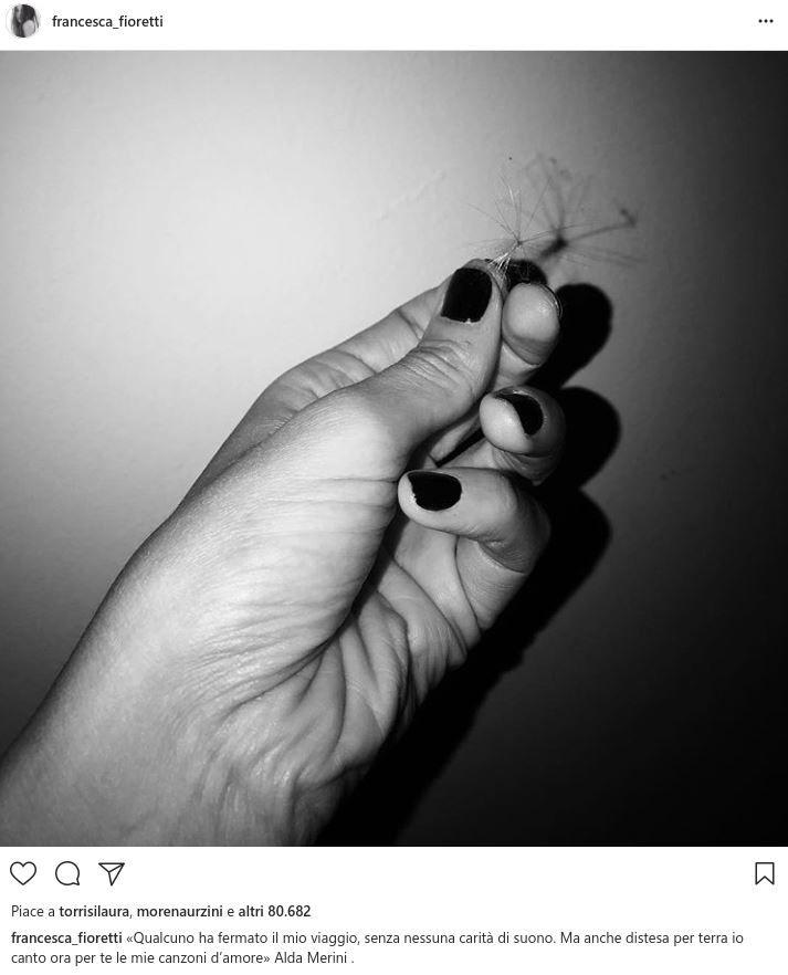 Francesca Fioretti, primo post social dopo la morte di Davide Astori