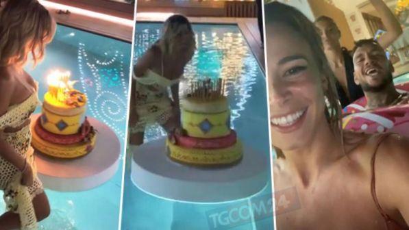 Diletta Leotta, party in piscina per festeggiare i 28 anni