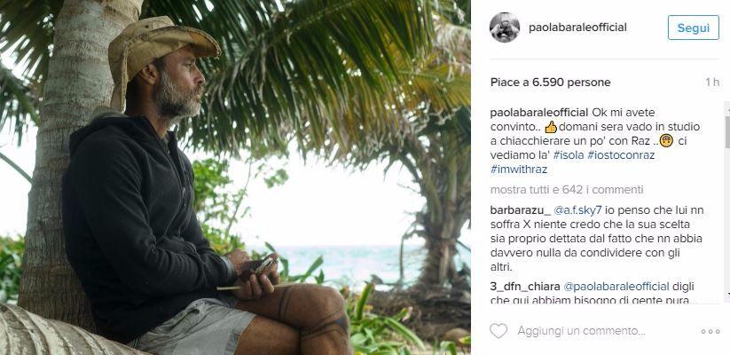 "Isola dei famosi", Raz non è più solo contro tutti: arriva Paola Barale