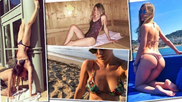 Fa caldo, le vip si spogliano e restano in costume