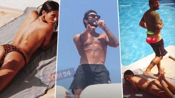 Gilda Ambrosio in topless e a Stefano De Martino sfugge il boxer