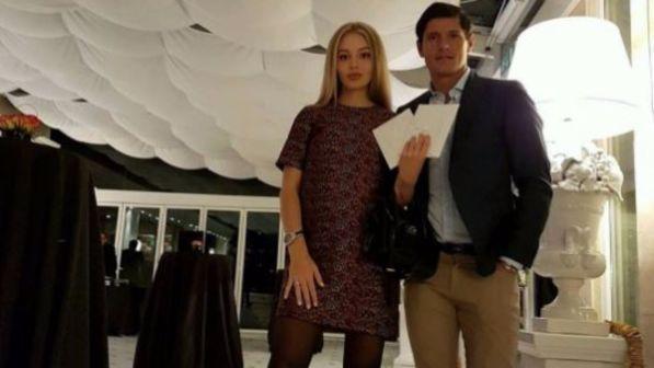 Aldo Montano e Olga Plachina, prima uscita pubblica con pancino