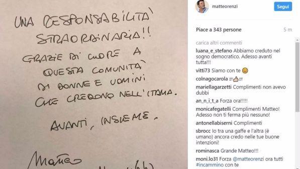 Primarie Pd, Renzi nettamente in vantaggio: "Ora avanti tutti insieme"