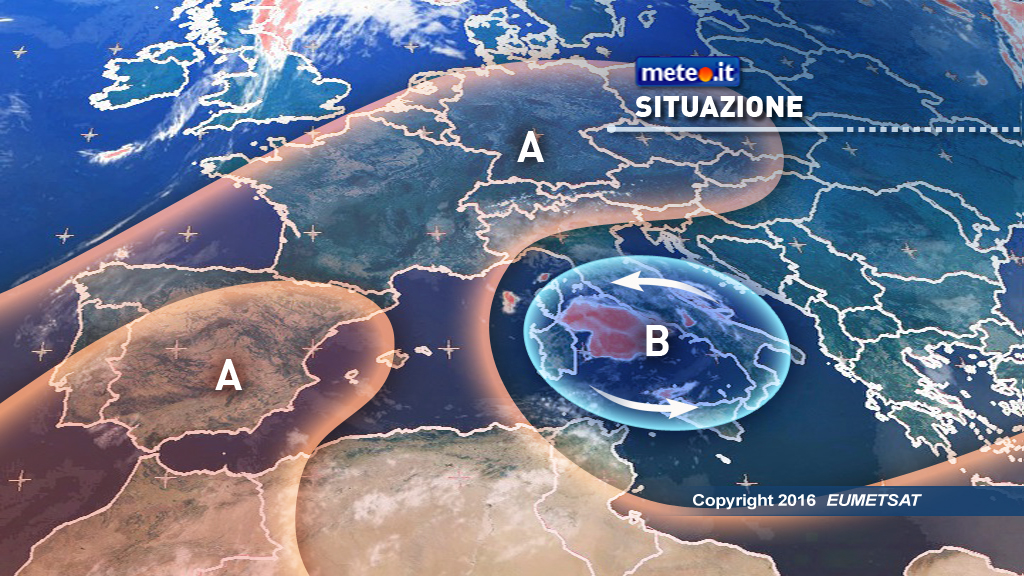 Meteo, rischio temporali al Centrosud