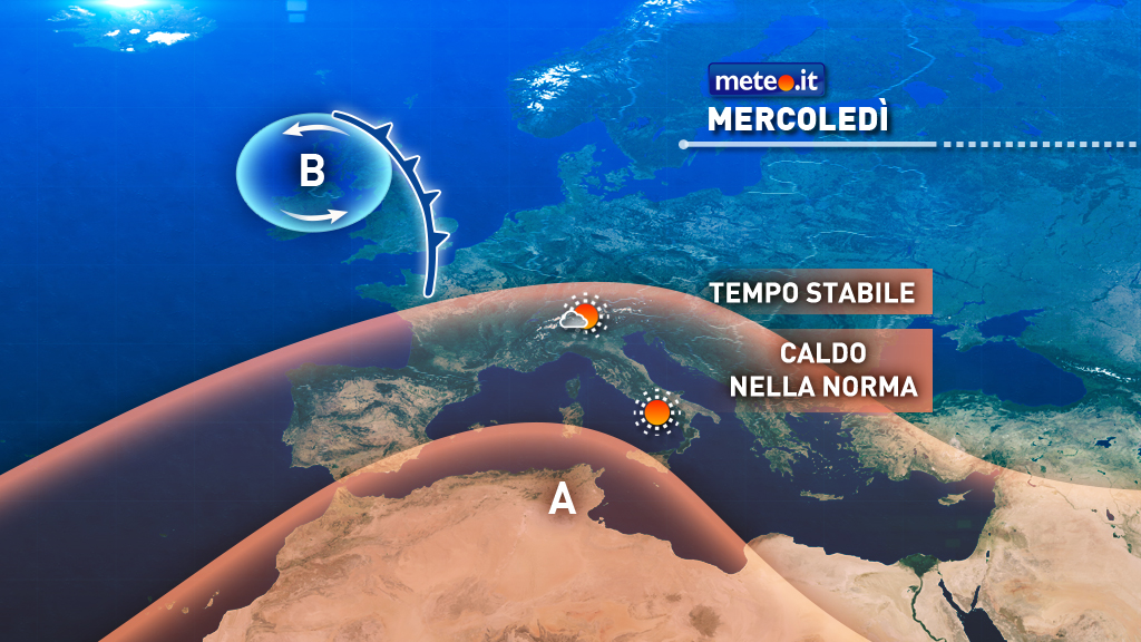 Meteo, sole e caldo in aumento