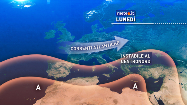 Meteo, inizio di settimana instabile al Centronord Martedì temperature in calo anche al Sud