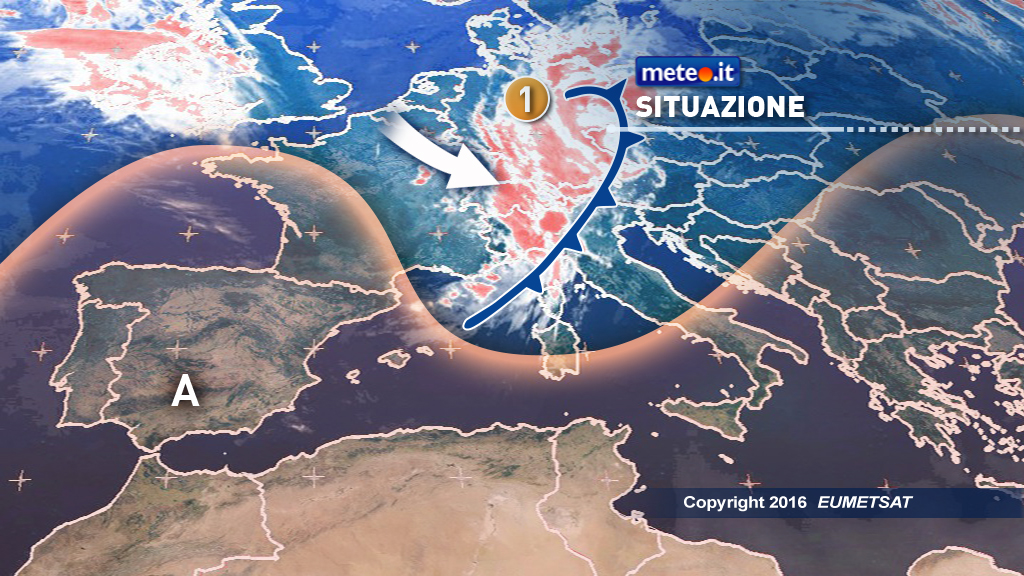 Meteo: Venerdì intensa perturbazione al Centronord