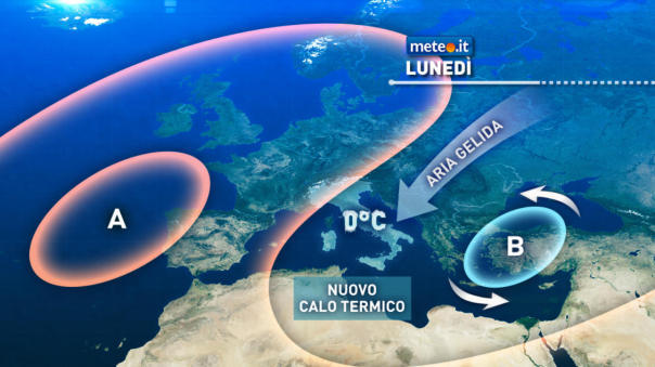 Freddo in aumento. A metà settimana maltempo al Centro-sud