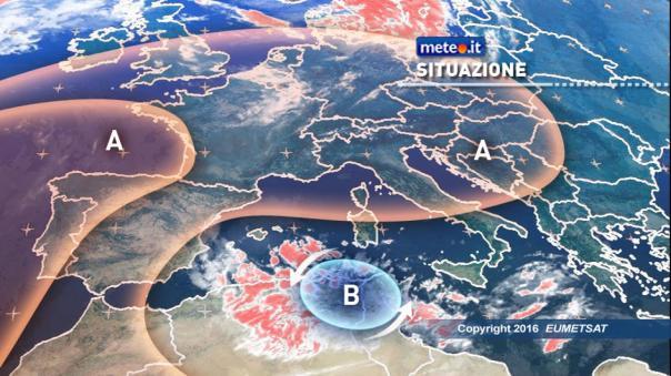 L'alta pressione domina gran parte del Paese