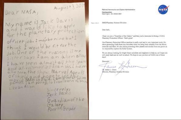 La Nasa cerca il guardiano della galassia: si candida Jack, 9 anni