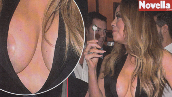 Mariah Carey, la scollatura esagerata svela qualcosa di troppo