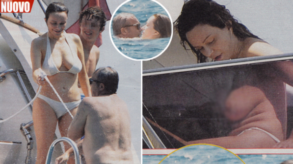 Francesca Neri in topless, bagno hot con Claudio Amendola al largo di Ponza