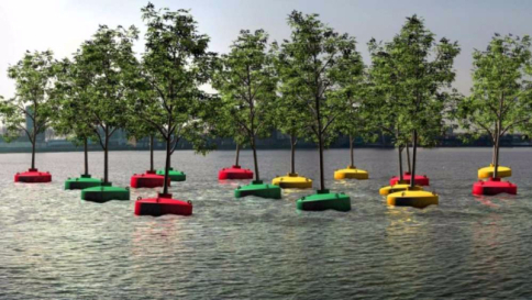 Un mare di alberi, a Rotterdam arriva la prima foresta galleggiante del mondo