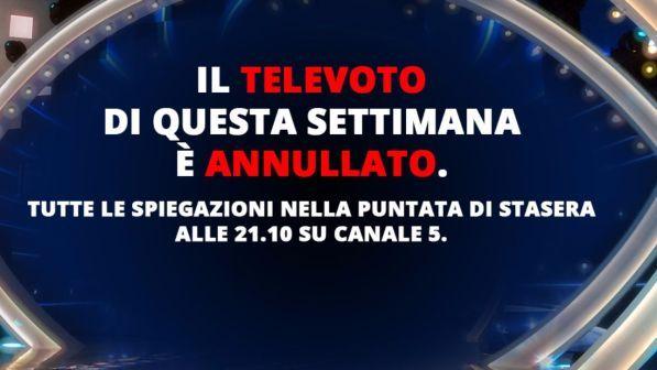 "Grande Fratello Vip", televoto annullato: in puntata tutte le spiegazioni