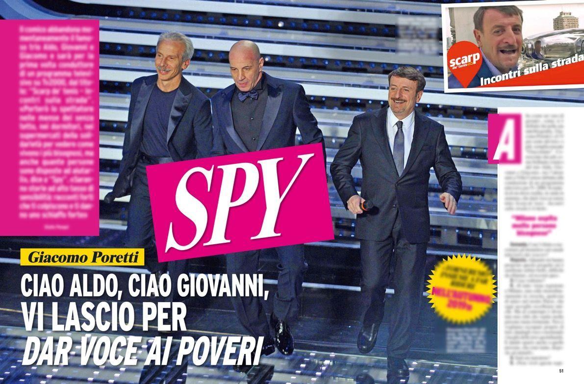 Giacomo Poretti lascia il trio e si mette in proprio: "Ciao Aldo e Giovanni, porto i poveri in tv..."