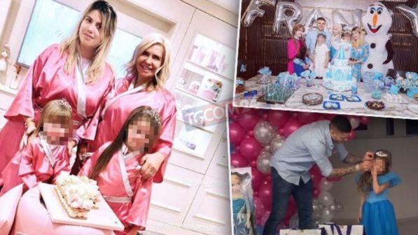 Gli Icardi brindano al party di Francesca
