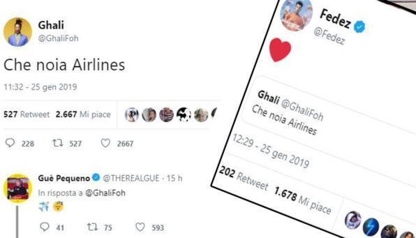Fedez e Ghali, botta e risposta social su “Airlines”