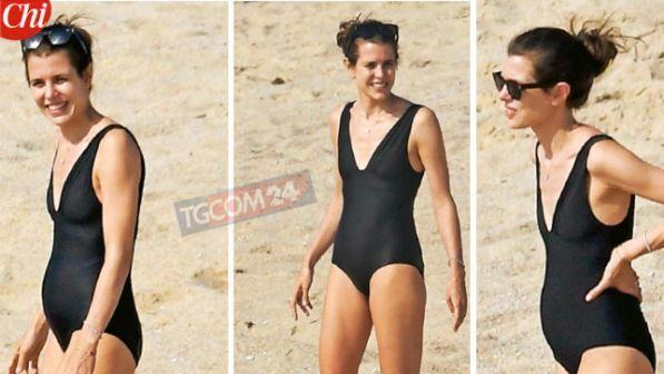 Charlotte Casiraghi in luna di miele mostra il pancino: terzo figlio in arrivo
