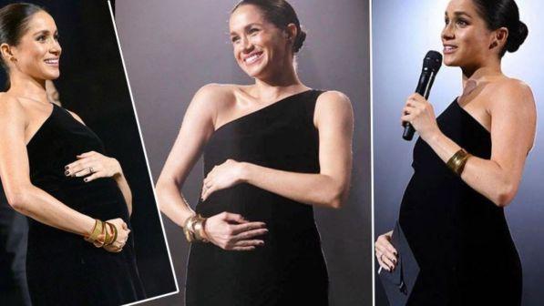 Meghan Markle superstar con il pancione tra le mani