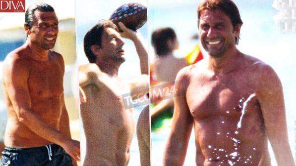 Antonio Conte, sirenetto al mare con mamma e papà