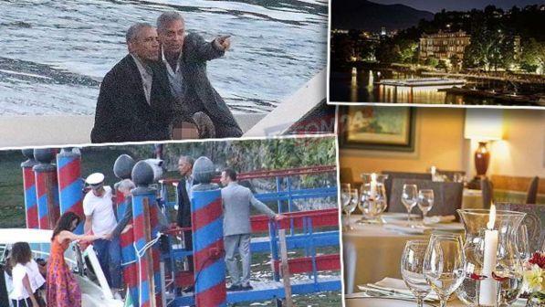 Obama e Clooney, cena a Villa d'Este e fuga in motoscafo