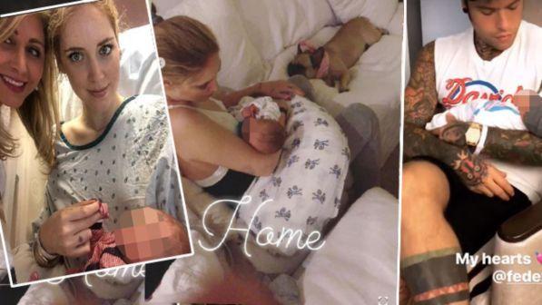 Chiara Ferragni-Fedez, le prime ore di Leone a casa con tutta la family