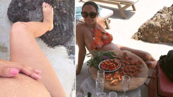 Caterina Balivo col pancione nudo fa la predica ai follower