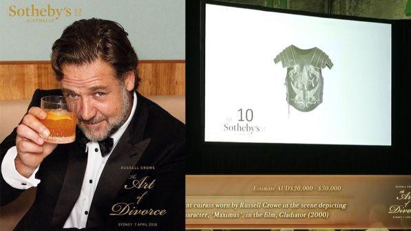 Russell Crowe, raccolti 3 milioni di dollari con l'asta di divorzio