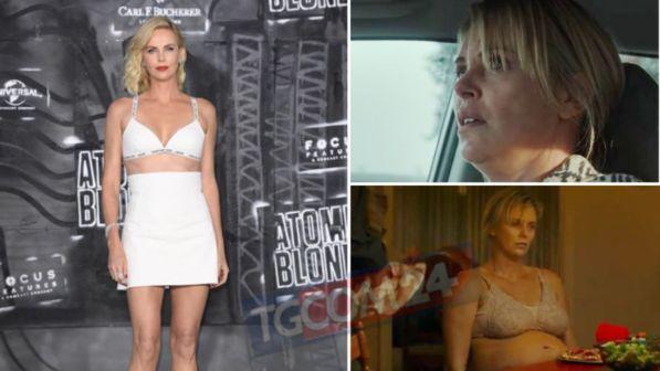 Charlize Theron, irriconoscibile: 22 chili in più per entrare nei panni di una madre esausta