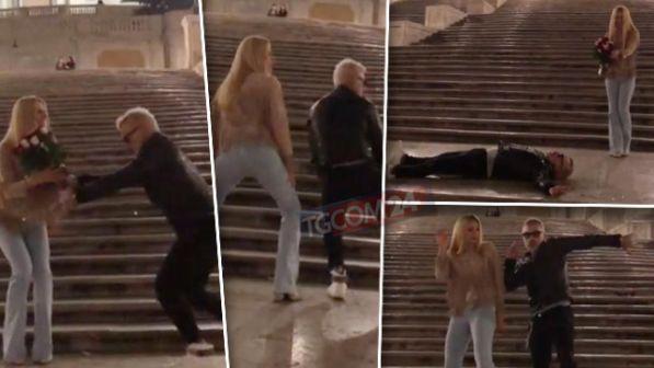 Hunziker-Vacchi, la strana coppia: balletto in piazza di Spagna