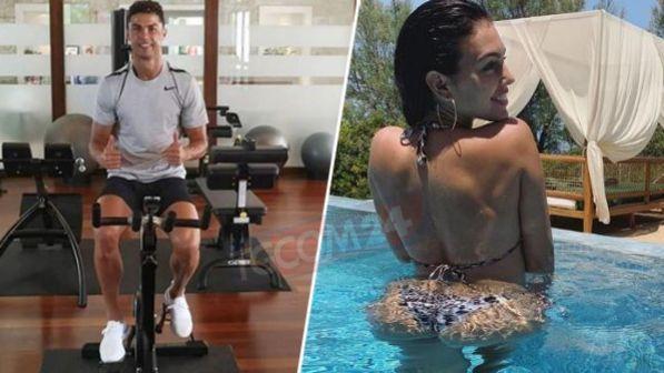 CR7 in palestra, Georgina in piscina: weekend da brividi