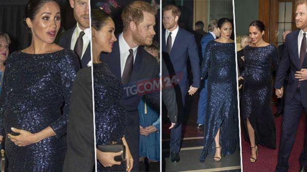 Meghan Markle luccicante ed esplosiva al circo con Harry