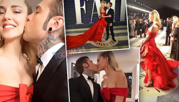 I Ferragnez agli Oscar: Fedez bacia Chiara, ma che fatica