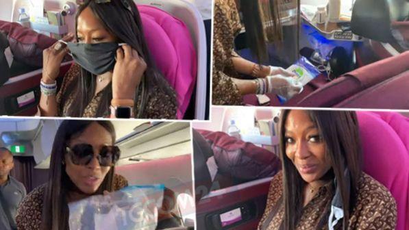 Naomi Campbell ossessionata dai germi, ecco la sua routine prima di prendere il volo