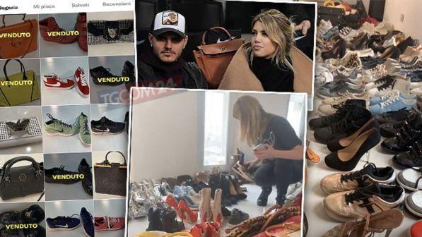 Troppe scarpe e borse, Wanda Nara mette tutto in vendita
