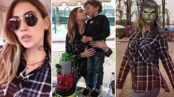 Melissa Satta, festa al parco con gli Avengers per Maddox