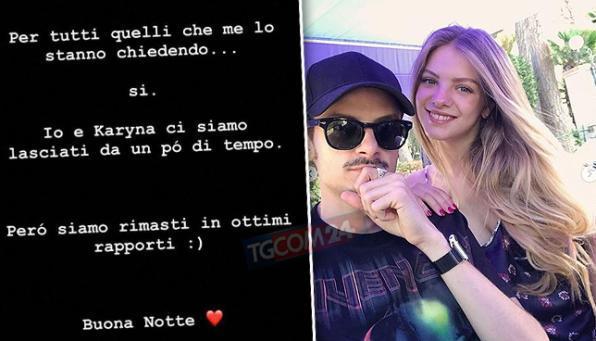 Addio a Karina, Fabio Rovazzi torna single
