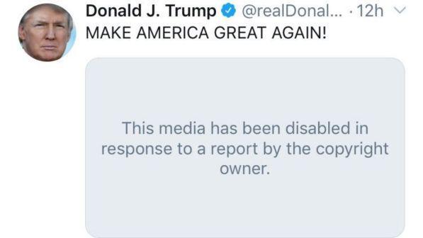 Trump usa la musica de Il Cavaliere Oscuro, video su Twitter bloccato per violazione di copyright