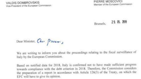 Debito pubblico 2018, lettera Ue all'Italia: attesa una risposta venerdì